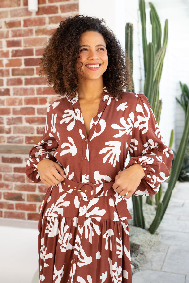 The Clio Dress - Tropical Mocha