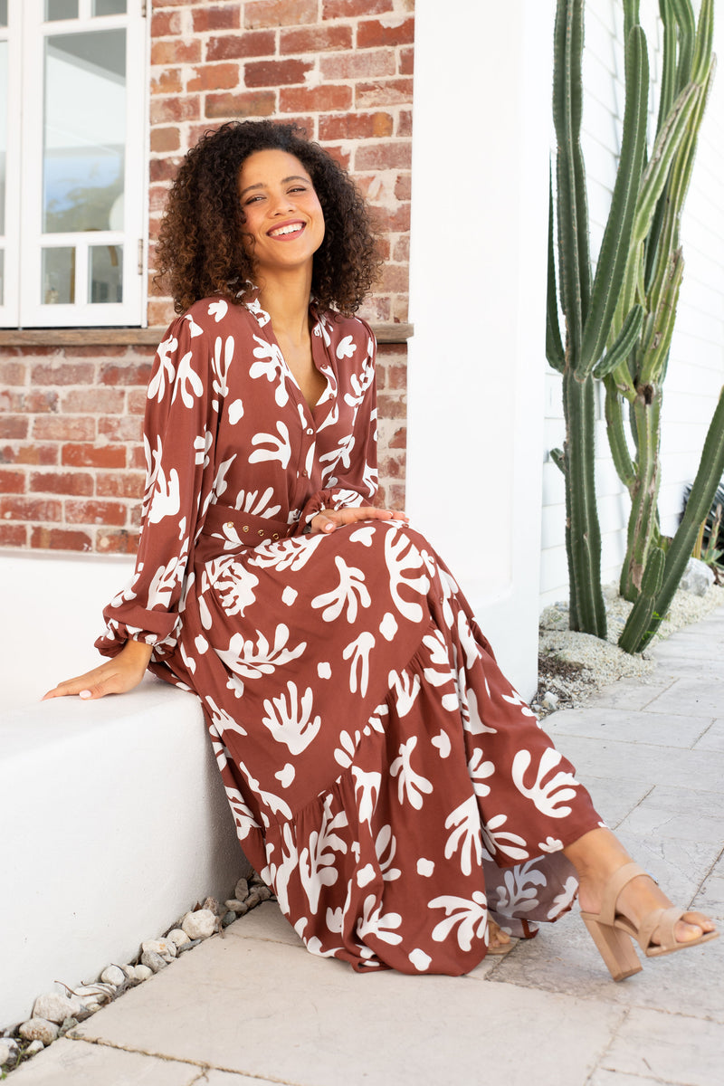 The Clio Dress - Tropical Mocha