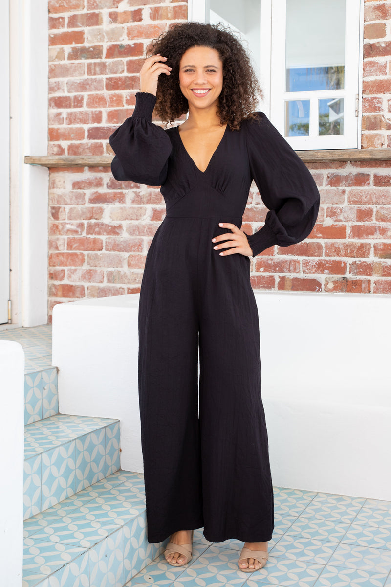 The Seraphina Jumpsuit - Onyx