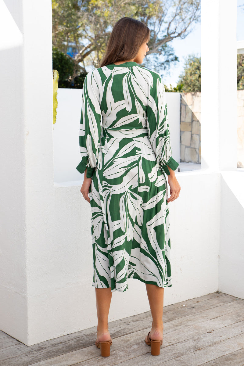 The Roseau Dress - Palm Paradise