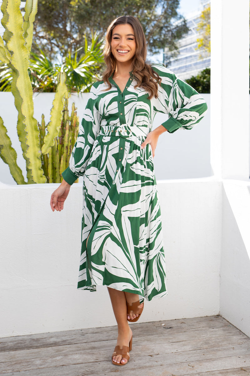 The Roseau Dress - Palm Paradise