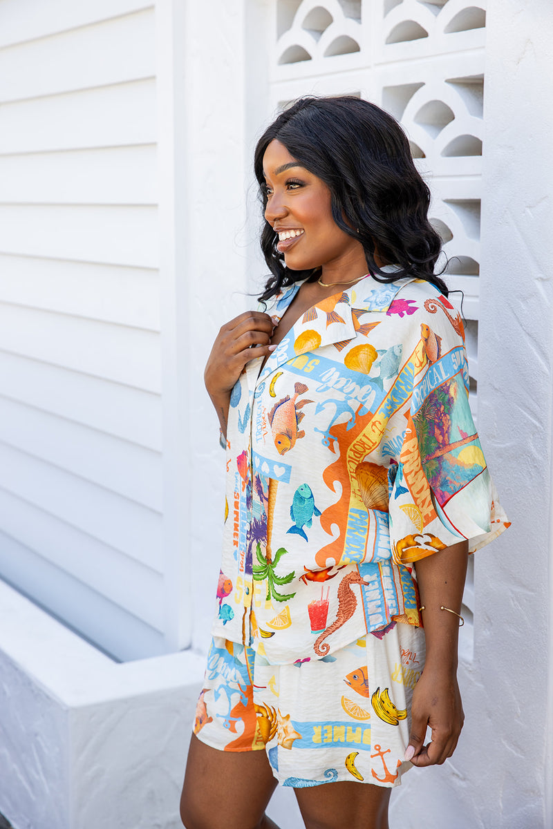 The Leta Shirt - Beachy Bliss