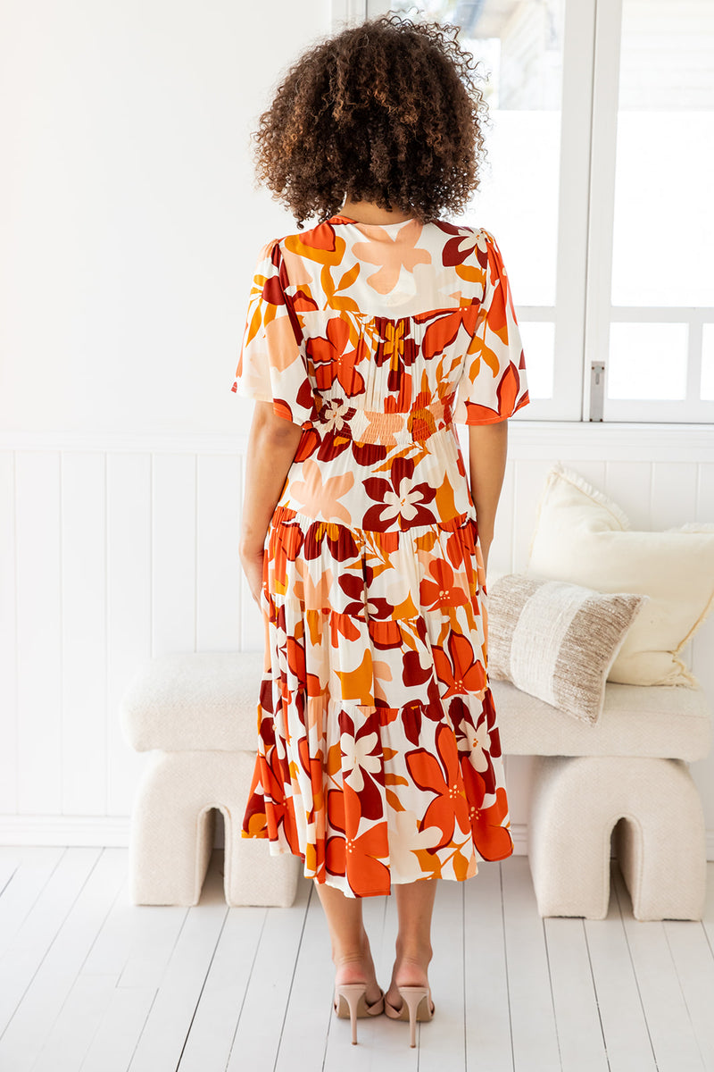 The Sienna Dress - Orange Mocha