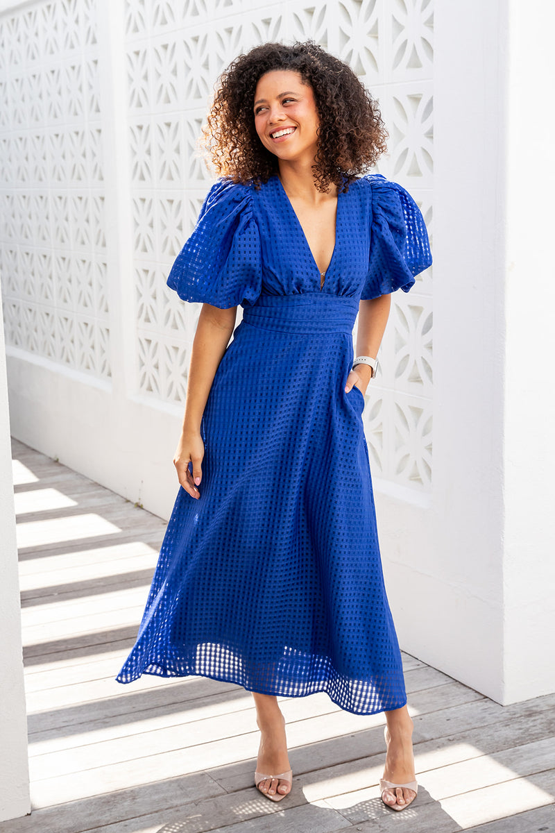 The Addison Dress - Dazzling Blue