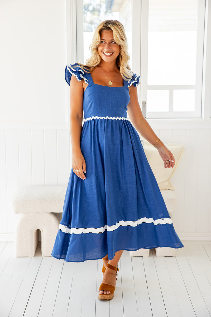 The Kinsley Dress - Blue