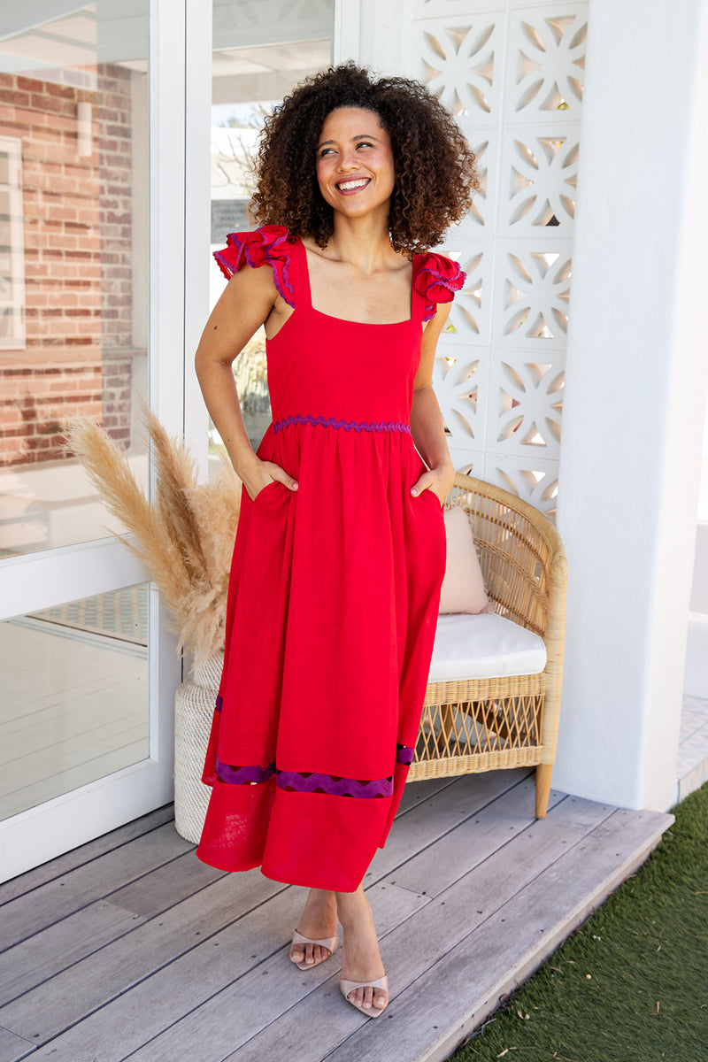 The Kinsley Dress - Red