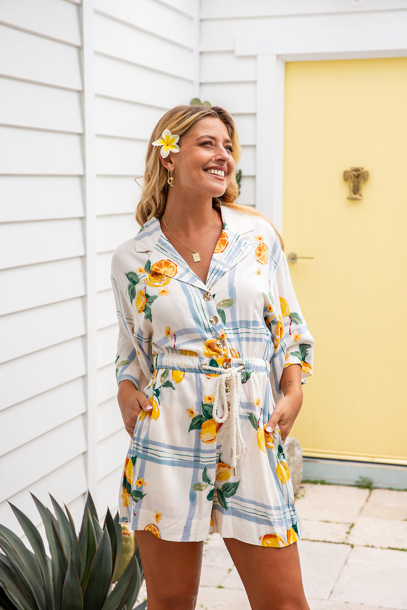 The Zaya Playsuit - Sweet Lemon