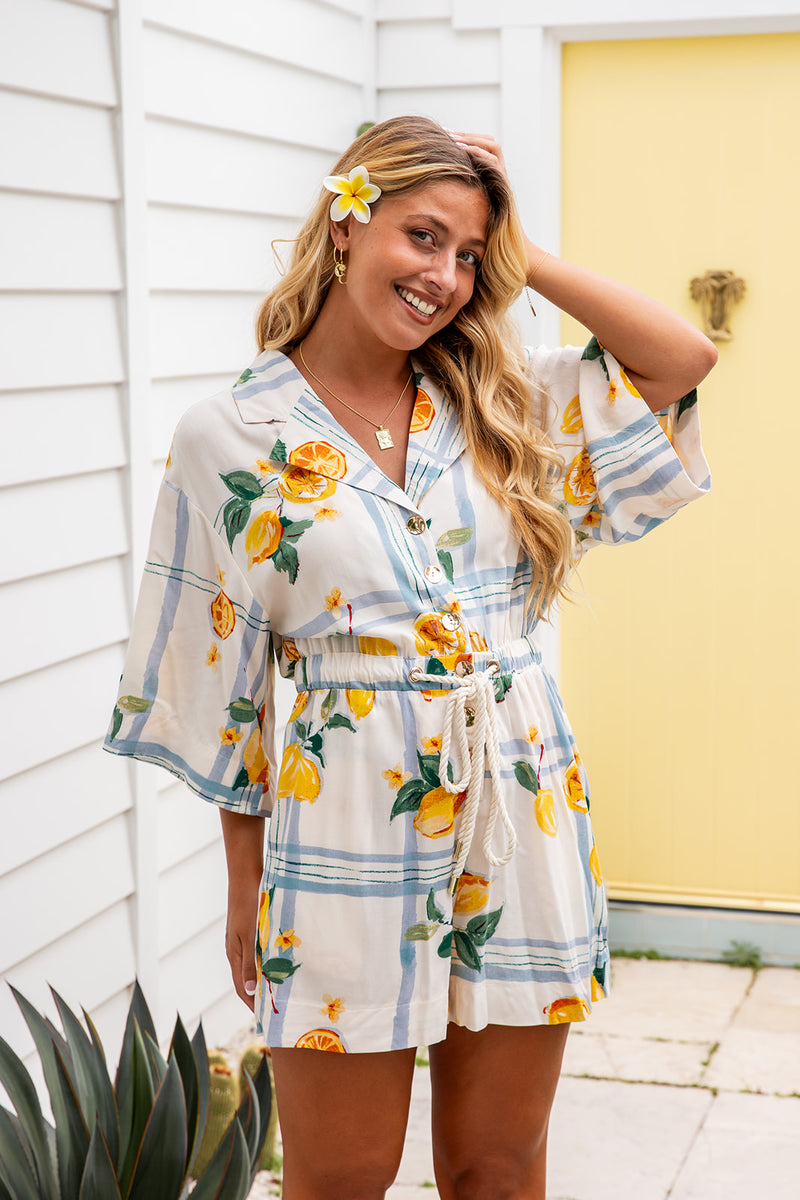 The Zaya Playsuit - Sweet Lemon