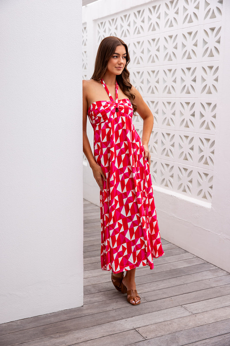 The Nyla Dress - Pink Disco