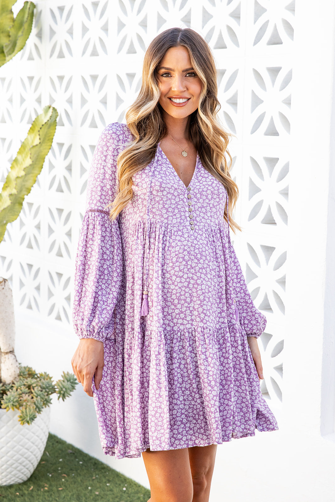 The Natalie Dress - Lilac Garden — Sparrow & Finch Boutique