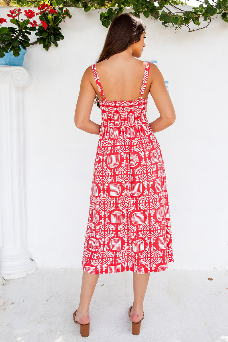 The Sangria Dress - Carmine Flair