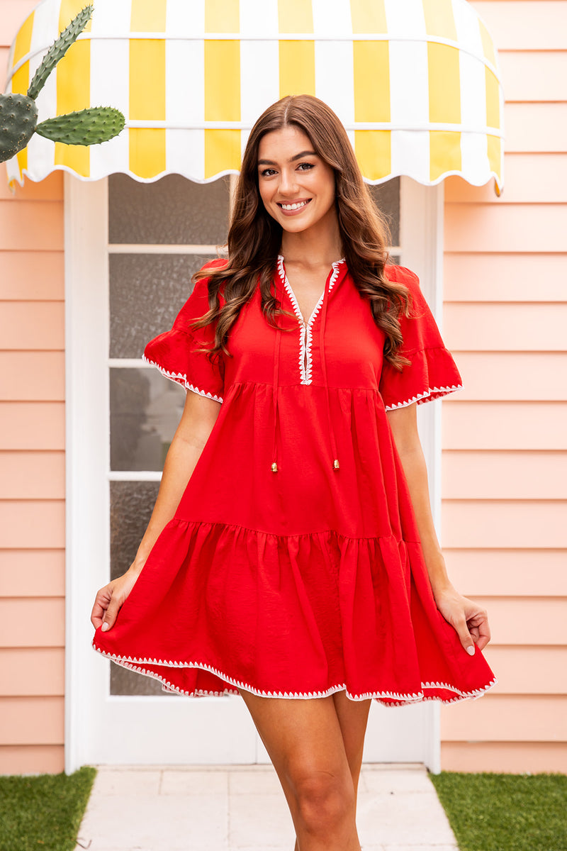 The Aashvi Dress - Ravishing Red