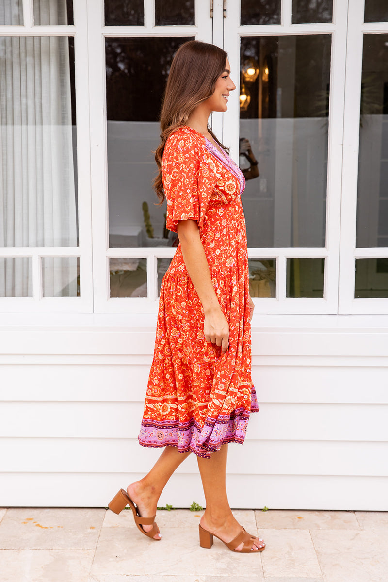 The Sienna Dress - Sweet Tangerine