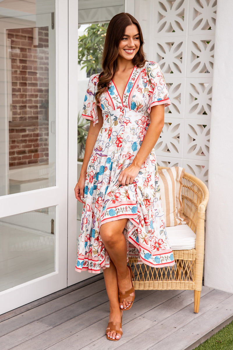 The Lorenza Dress - Coastal Blooms