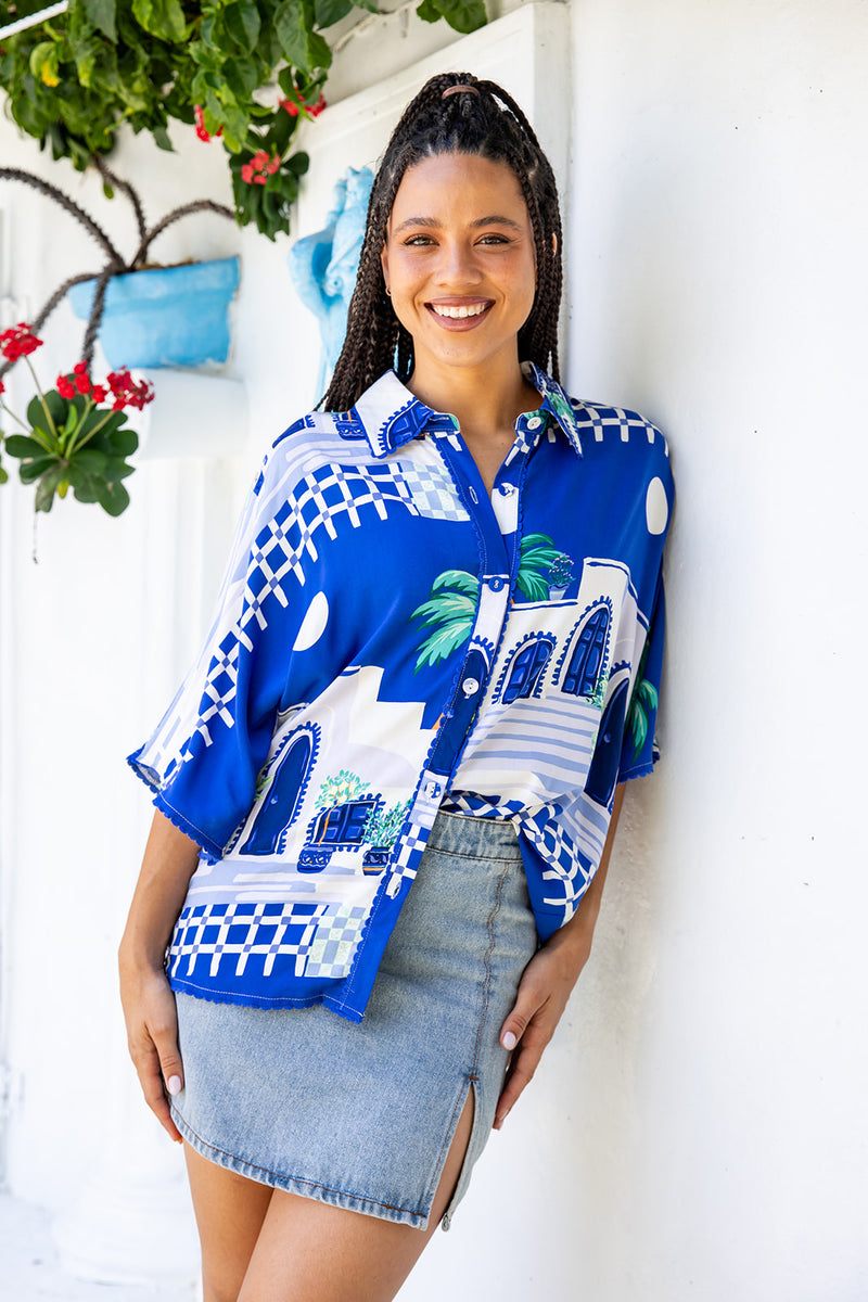 The Amity Shirt - Paros Blue