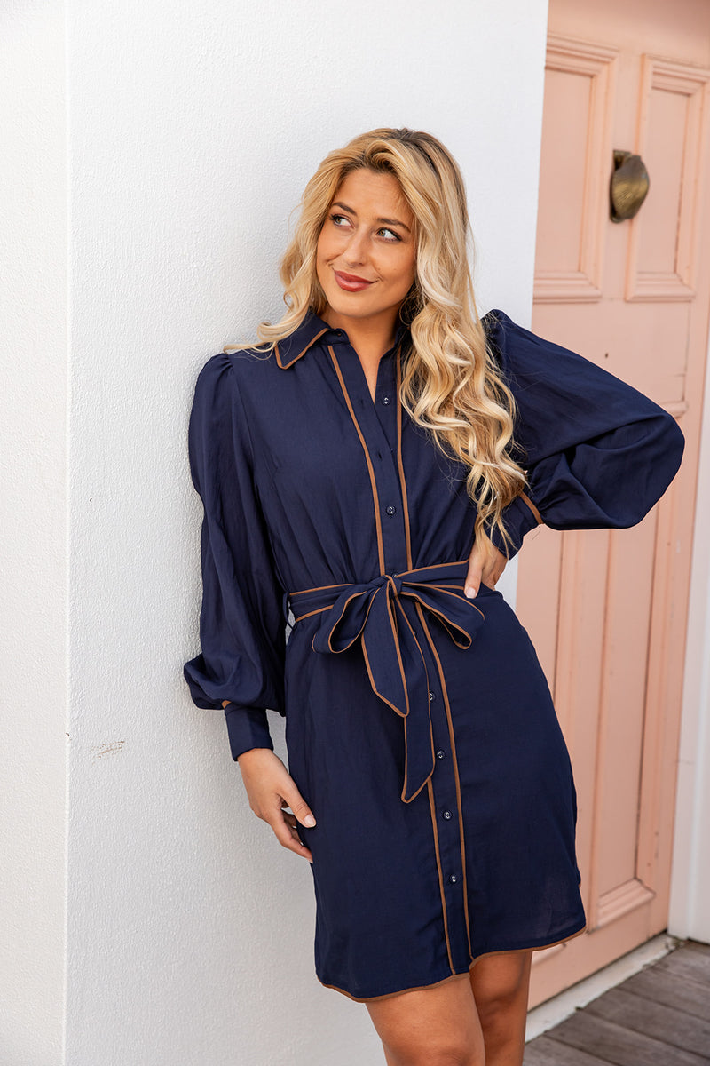 The Audrina Dress - Navy