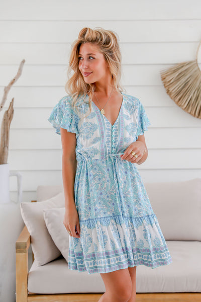 The Nala Dress - Swiss Teal — Sparrow & Finch Boutique