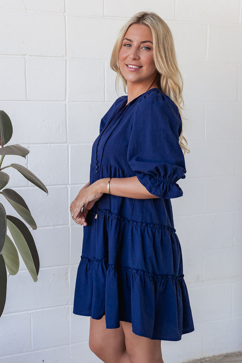 The Lyra Dress - Regal Blue